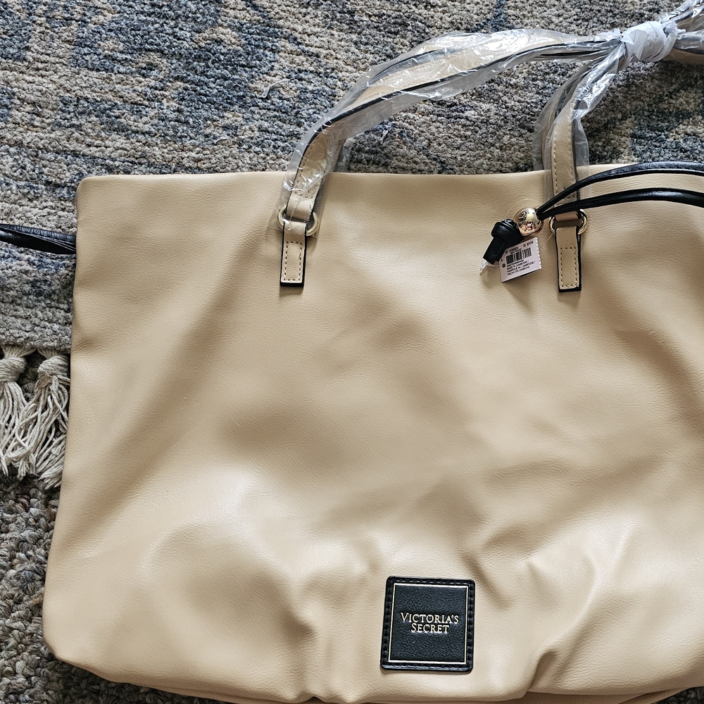 Victoria's Secret Tan Tote with Sophisticated Design